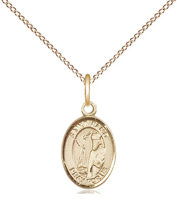 14kt Gold Filled Saint Elmo Pendant on a 18 inch Gold Filled Light Curb chain