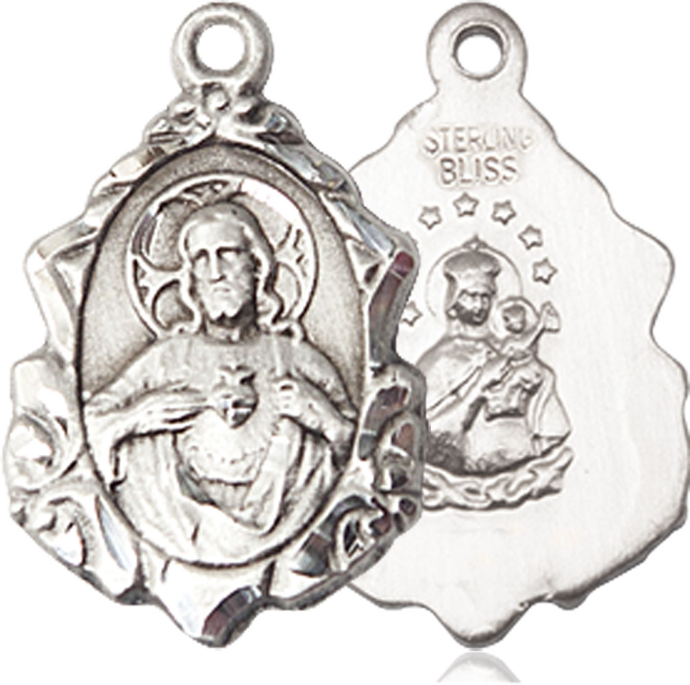 Sterling Silver Scapular Medal - With Box