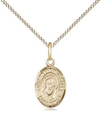 14kt Gold Filled Saint Francis de Sales Pendant on a 18 inch Gold Filled Light Curb chain