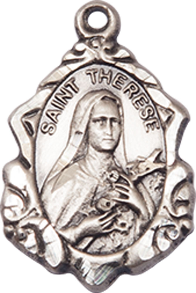 Sterling Silver Saint Therese of Lisieux Medal
