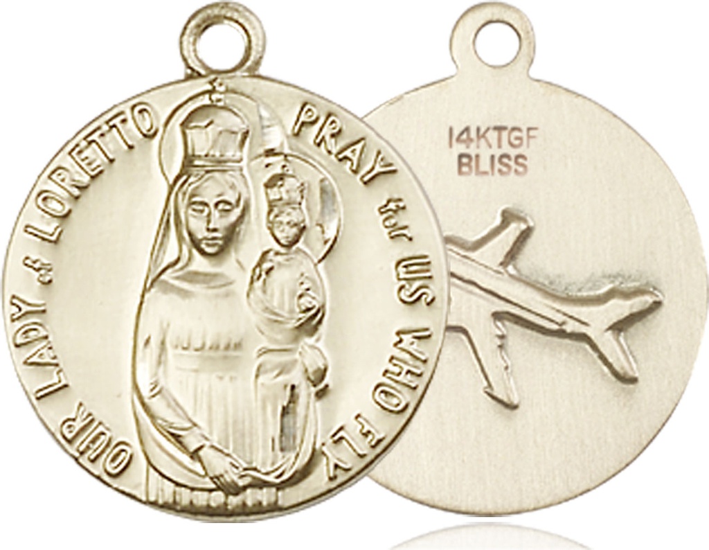 14kt Gold Filled Our Lady of Loretto Medal