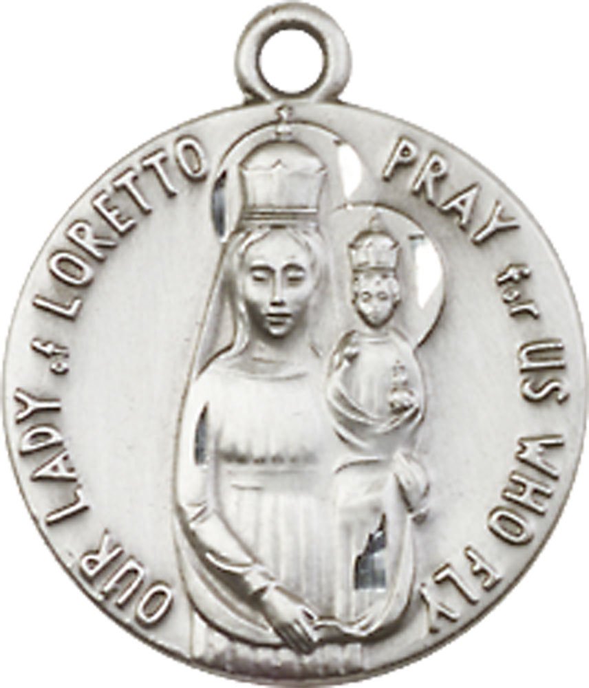 Sterling Silver Our Lady of Loretto Medal