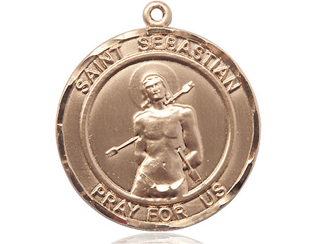 14kt Gold Filled Saint Sebastian Medal