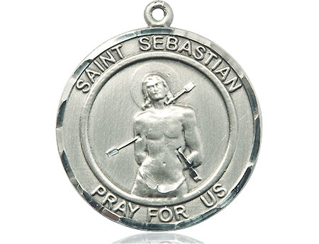 Sterling Silver Saint Sebastian Medal