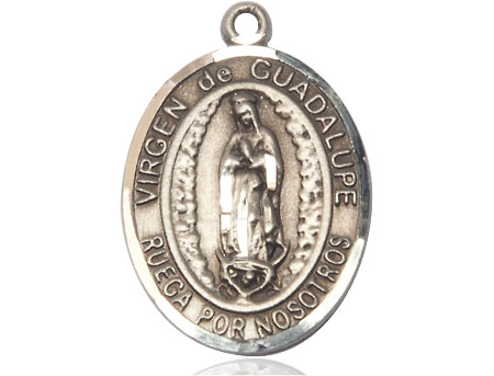 Sterling Silver Virgen de Guadalupe Medal