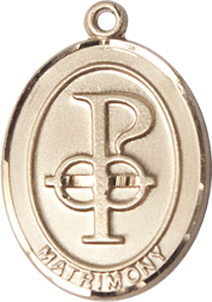 14kt Gold Filled Matrimony Medal