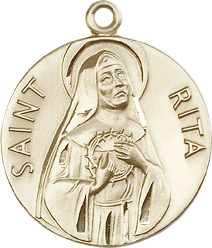 14kt Gold Filled Saint Rita of Cascia Medal