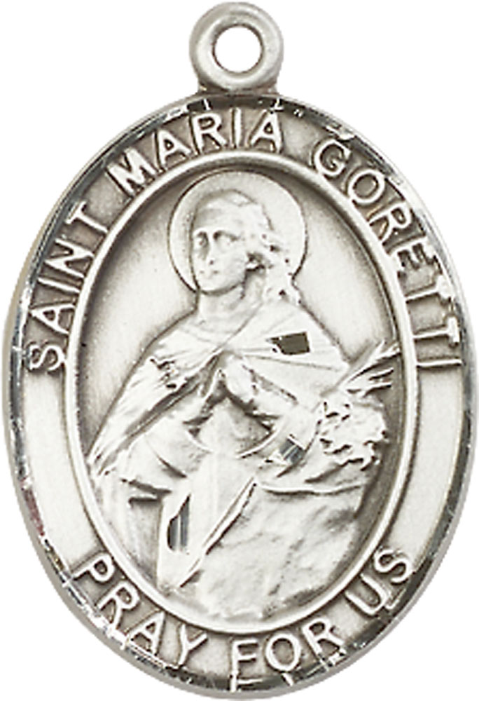 Sterling Silver Saint Maria Goretti Medal