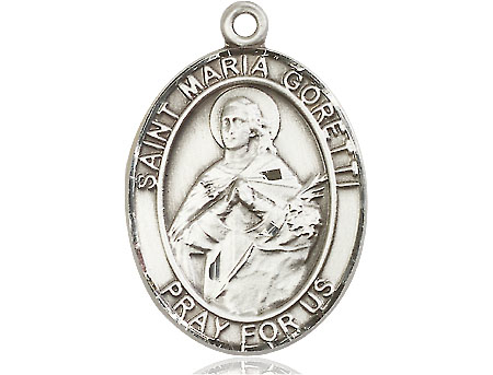 Sterling Silver Saint Maria Goretti Medal
