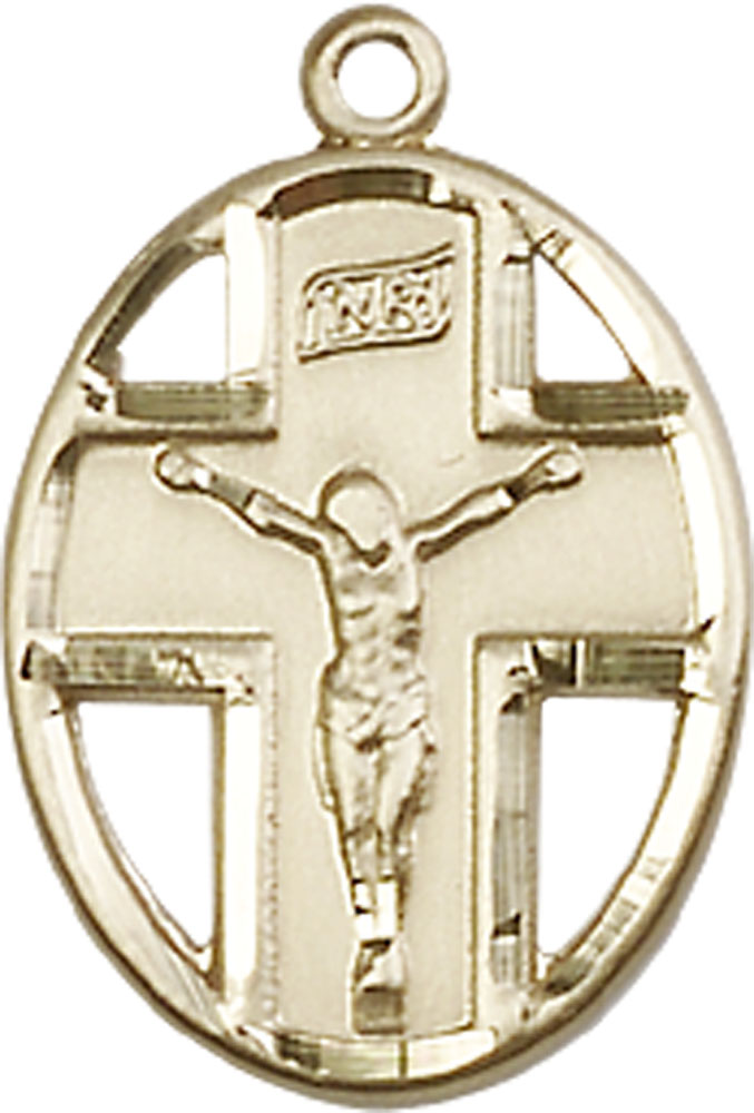 14kt Gold Filled Crucifix Medal