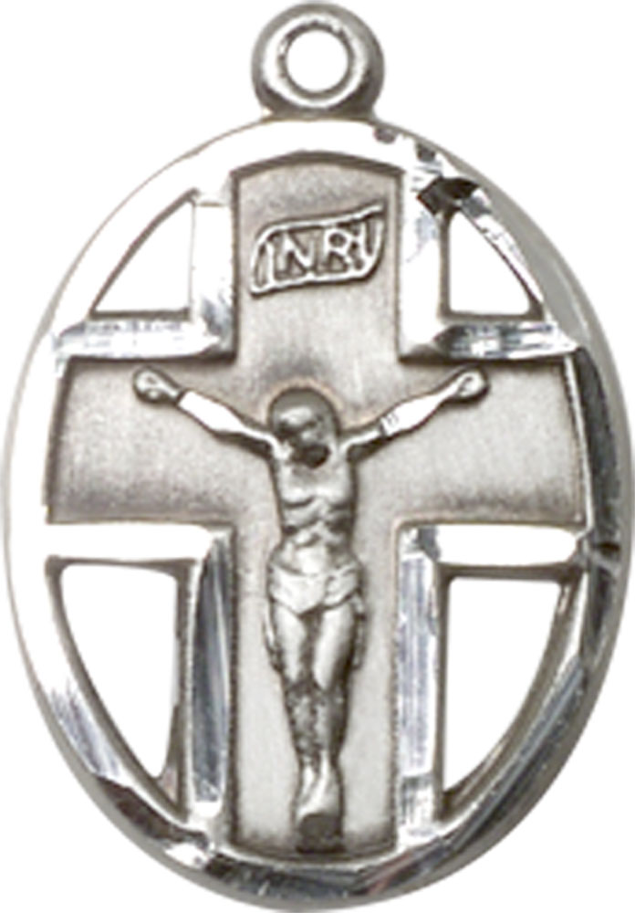 Sterling Silver Crucifix Medal