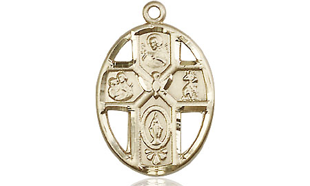 14kt Gold Filled 5-Way / Holy Spirit Medal