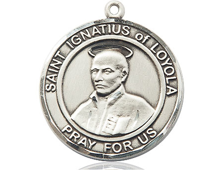 Sterling Silver Saint Ignatius of Loyola Medal