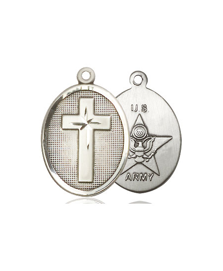 Sterling Silver Cross Army Medal