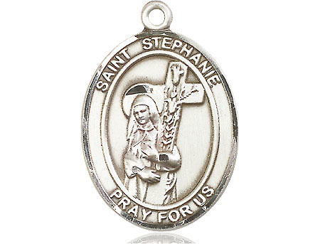 Sterling Silver Saint Stephanie Medal