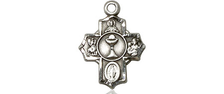 Sterling Silver Communion 5-Way Medal