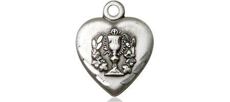 Sterling Silver Heart / Communion Medal