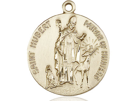 14kt Gold Filled Saint Hubert of Liege Medal