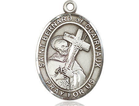 Sterling Silver Saint Bernard of Clairvaux Medal