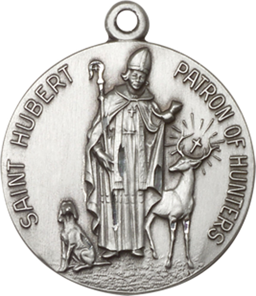 Sterling Silver Saint Hubert of Liege Medal