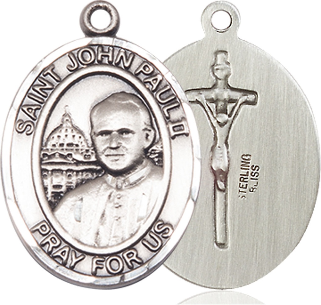 Sterling Silver Saint John Paul II Medal