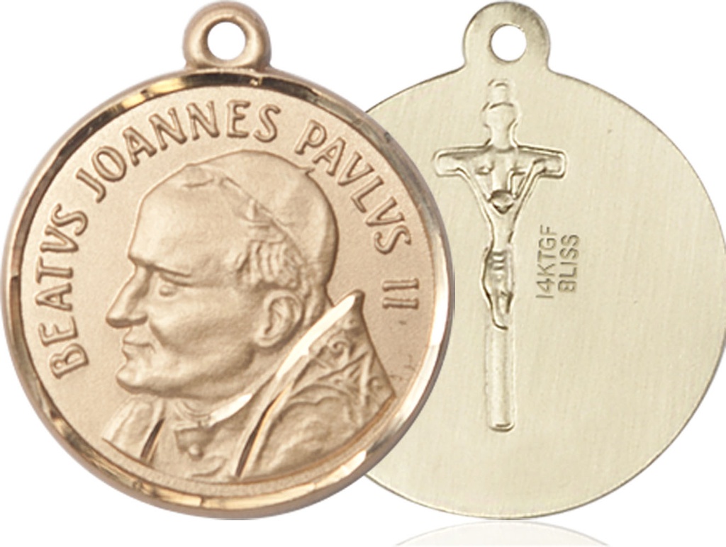 14kt Gold Filled Saint John Paul II Medal