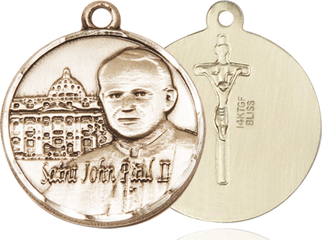14kt Gold Filled Saint John Paul II Vatican Medal