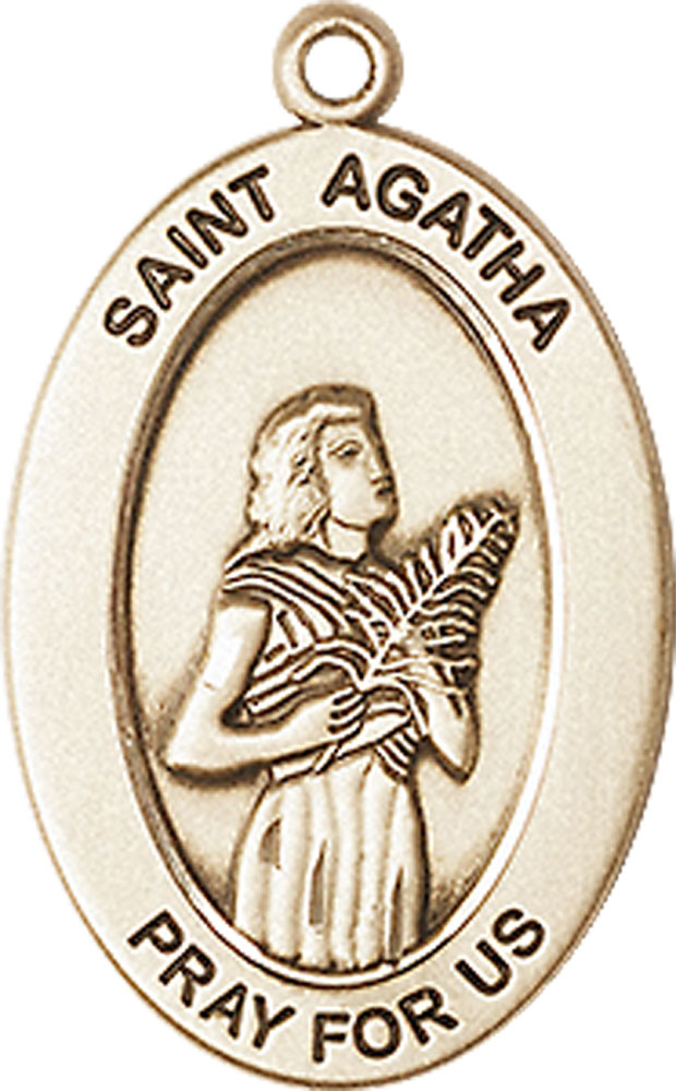 14kt Gold Filled Saint Agatha Medal