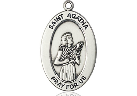 Sterling Silver Saint Agatha Medal