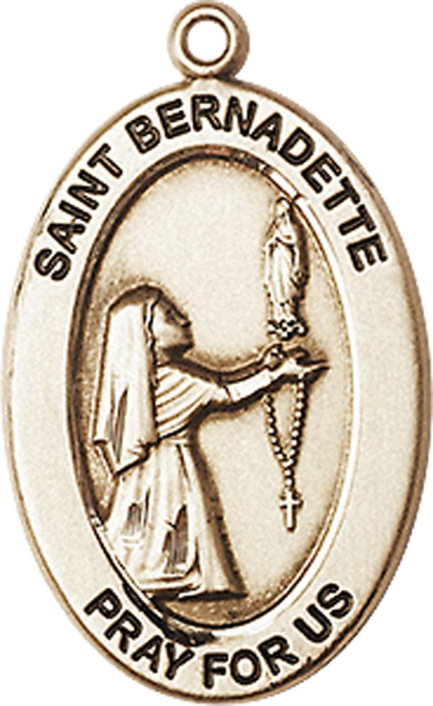 14kt Gold Filled Saint Bernadette Medal