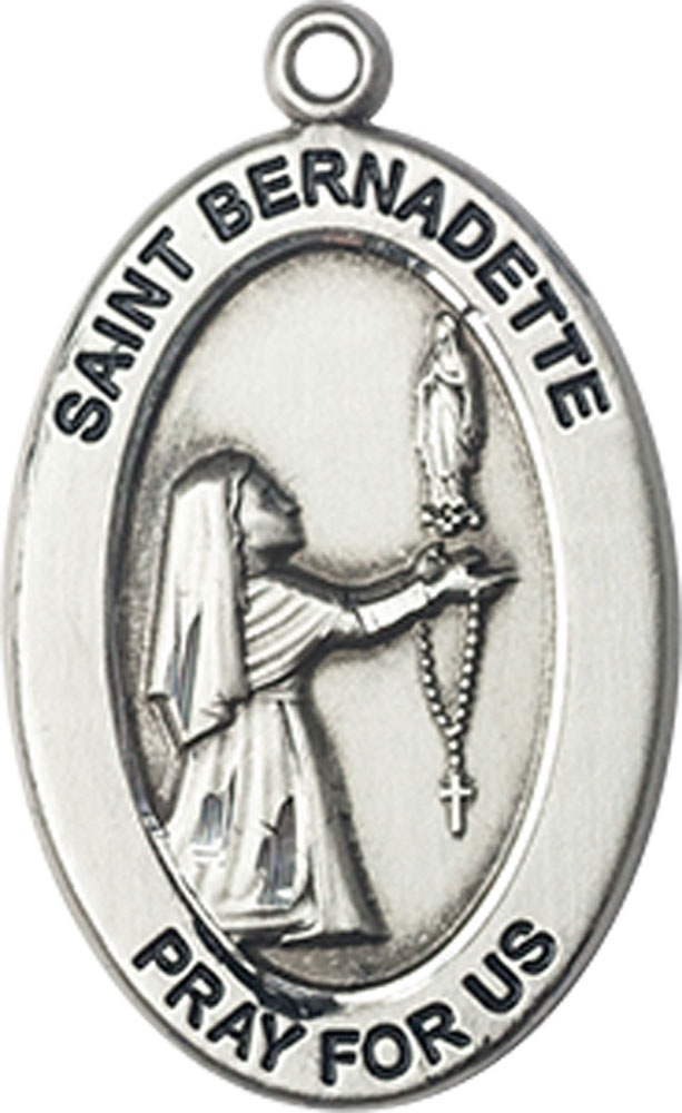 Sterling Silver Saint Bernadette Medal