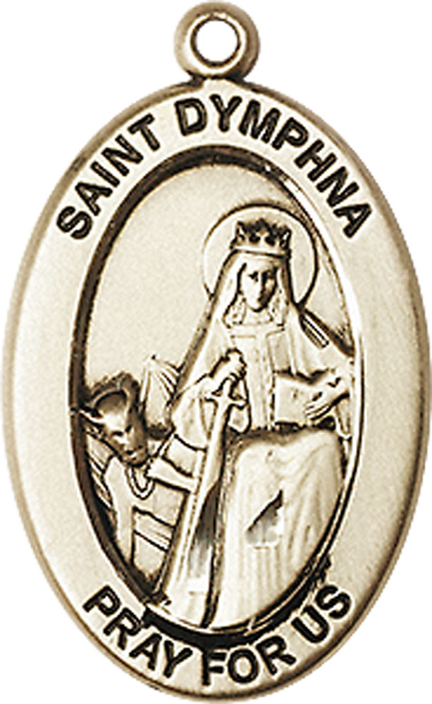 14kt Gold Filled Saint Dymphna Medal