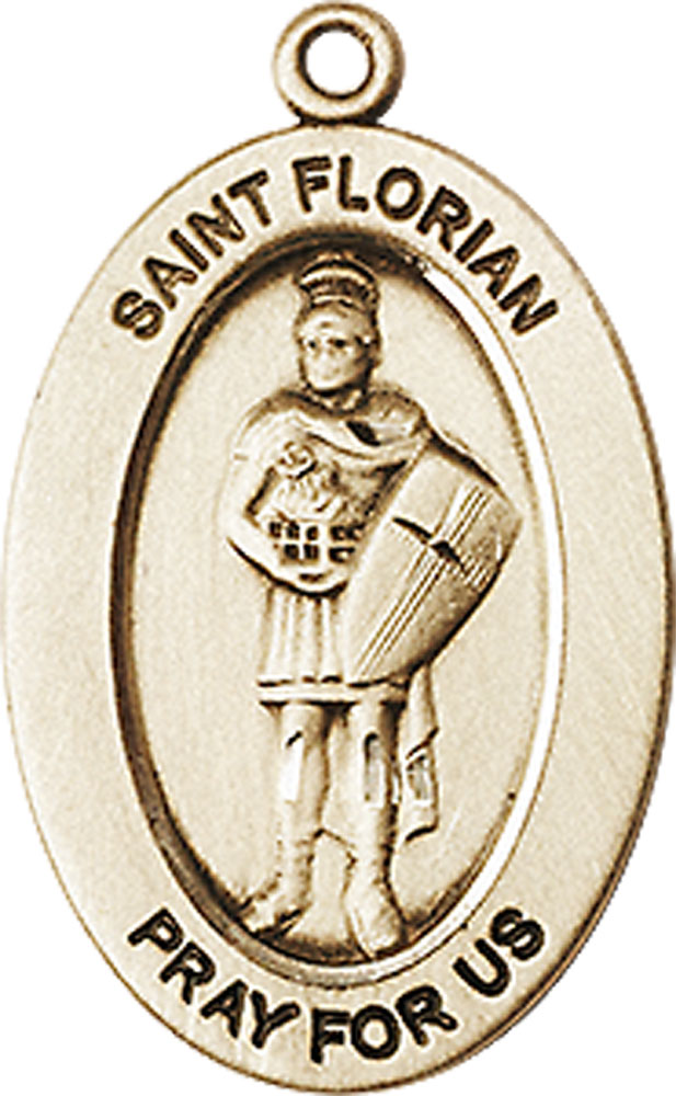 14kt Gold Filled Saint Florian Medal