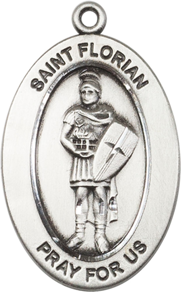 Sterling Silver Saint Florian Medal