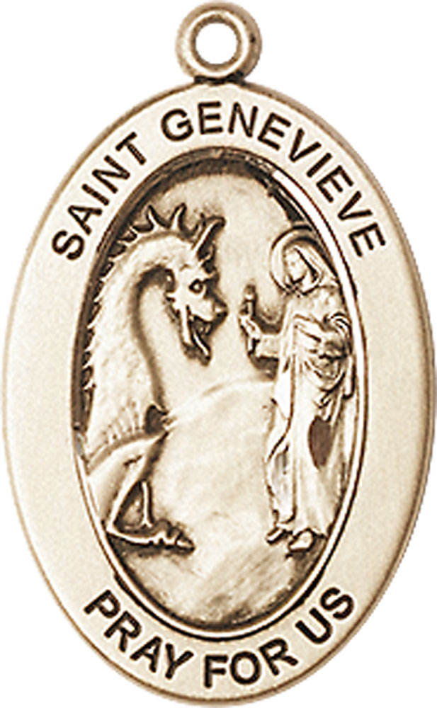 14kt Gold Filled Saint Genevieve Medal