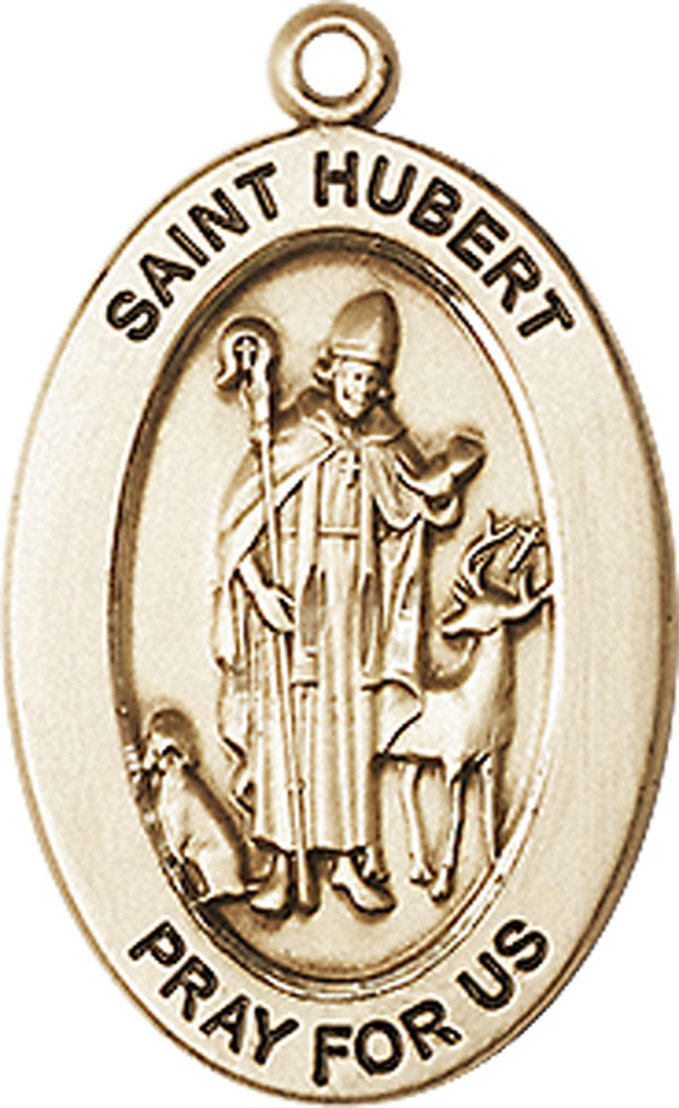 14kt Gold Filled Saint Hubert of Liege Medal