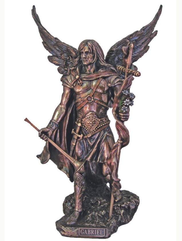 Archangel Gabriel Bronze, 13.75"