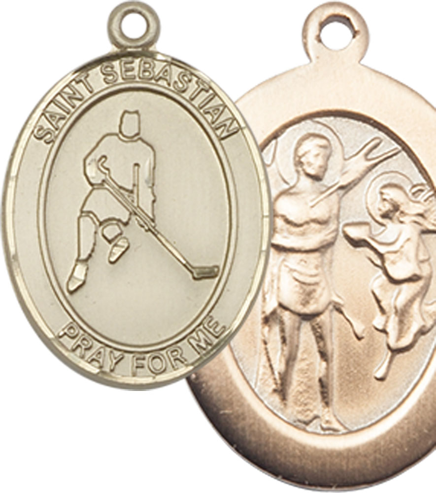 14kt Gold Saint Sebastian Ice Hockey Medal