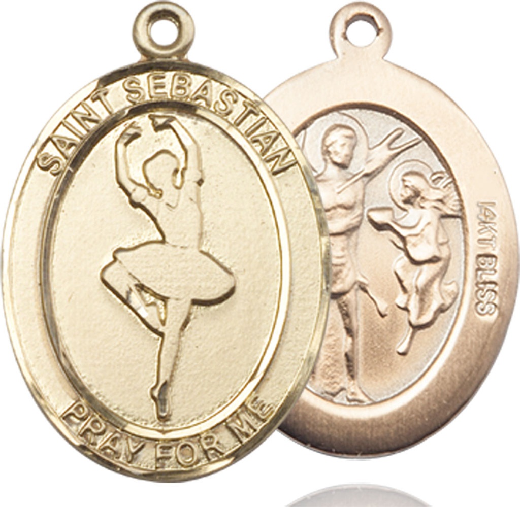 14kt Gold Saint Sebastian Dance Medal