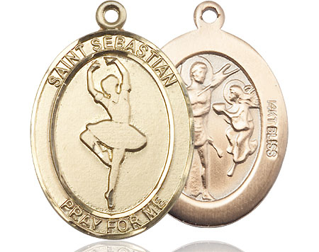 14kt Gold Saint Sebastian Dance Medal