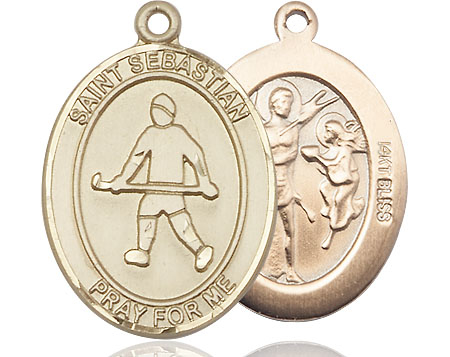 14kt Gold Saint Sebastian Field Hockey Medal
