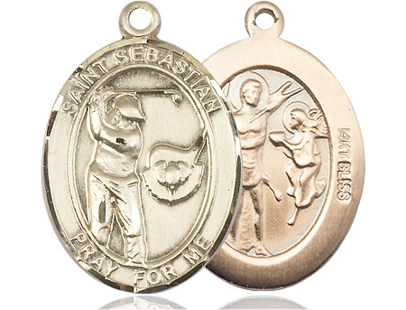 14kt Gold Saint Sebastian Golf Medal