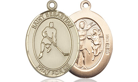 14kt Gold Saint Sebastian Ice Hockey Medal