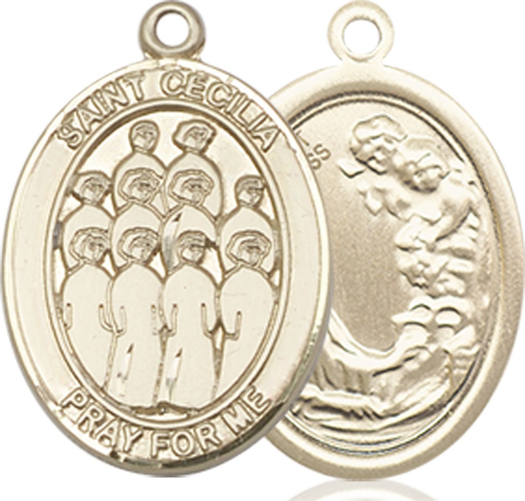 14kt Gold Saint Cecilia Choir Medal