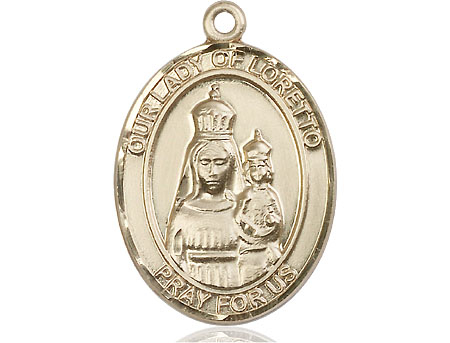 14kt Gold Our Lady of Loretto Medal