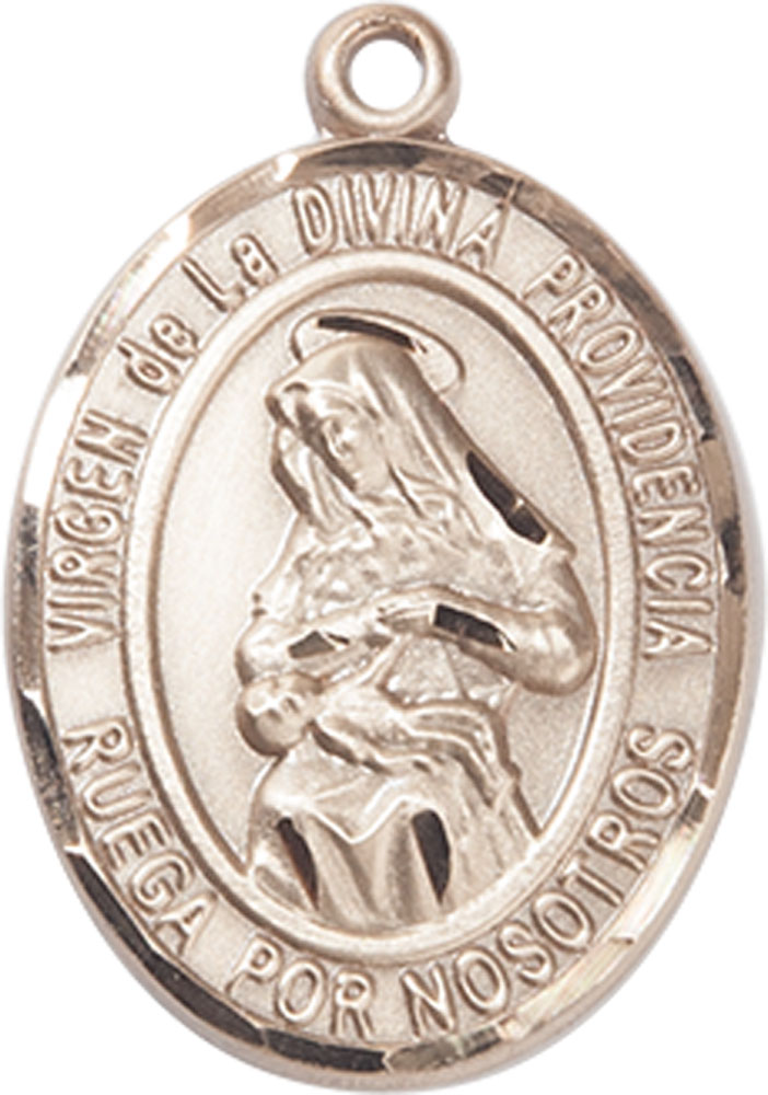 14kt Gold Virgen de la Divina Medal