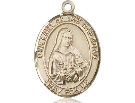 14kt Gold Our Lady of the Railroad Medal