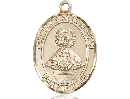 14kt Gold Our Lady of San Juan Medal