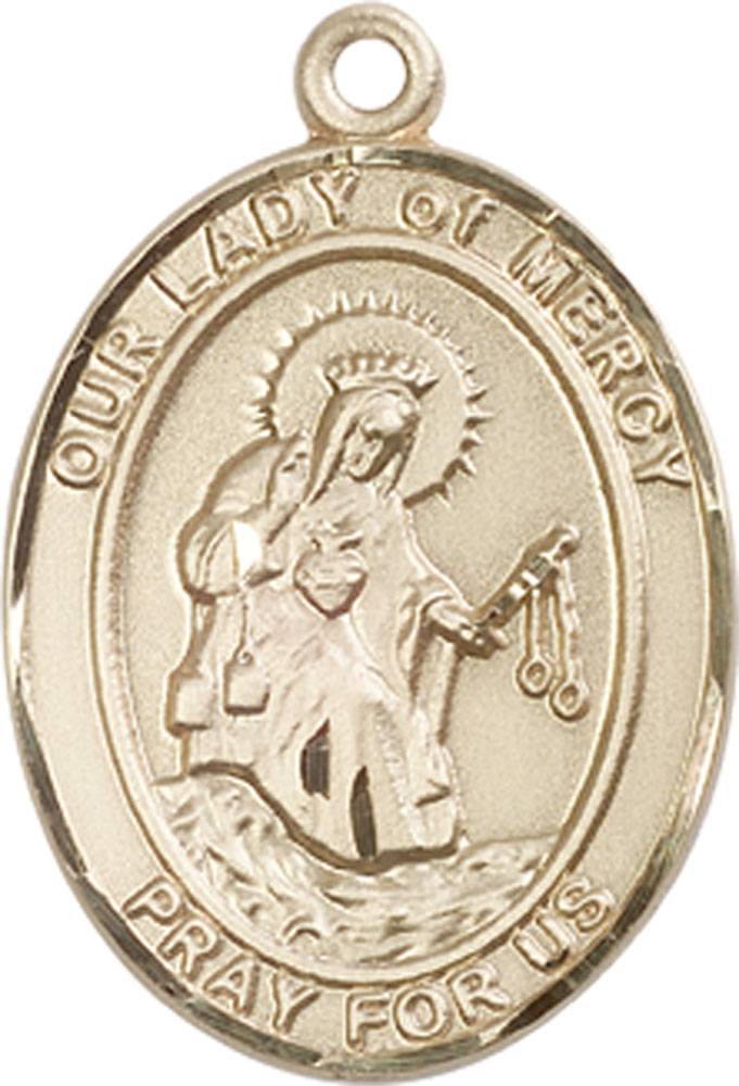 14kt Gold Our Lady of Mercy Medal