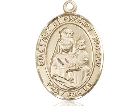 14kt Gold Our Lady of Prompt Succor Medal